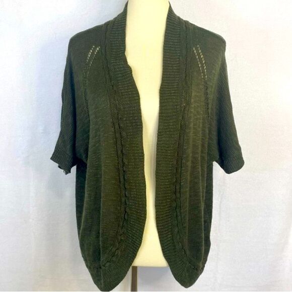 TORRID OPEN FRONT COCOON CARDIGAN WITH CROCHET BACK - Picture 1 of 10